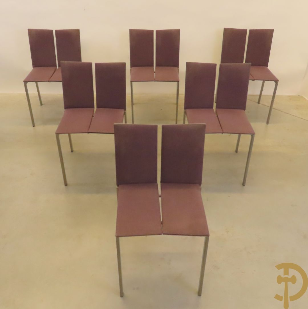 Set van zes design stoelen 