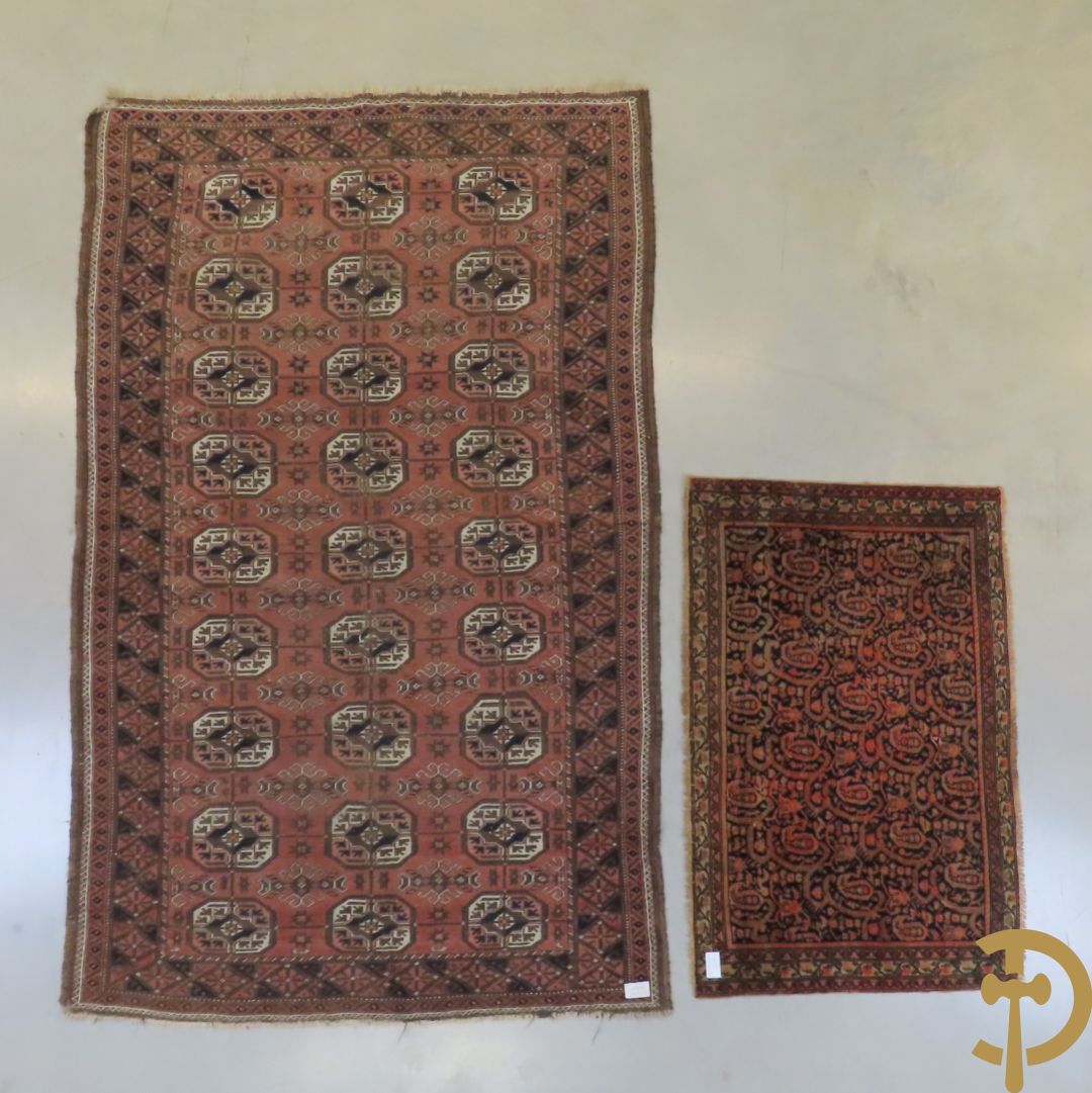 Oosters handgeknoopt tapijt Melayer met cashmir dessin + oosters handgeknoopt tapijt Bouchara