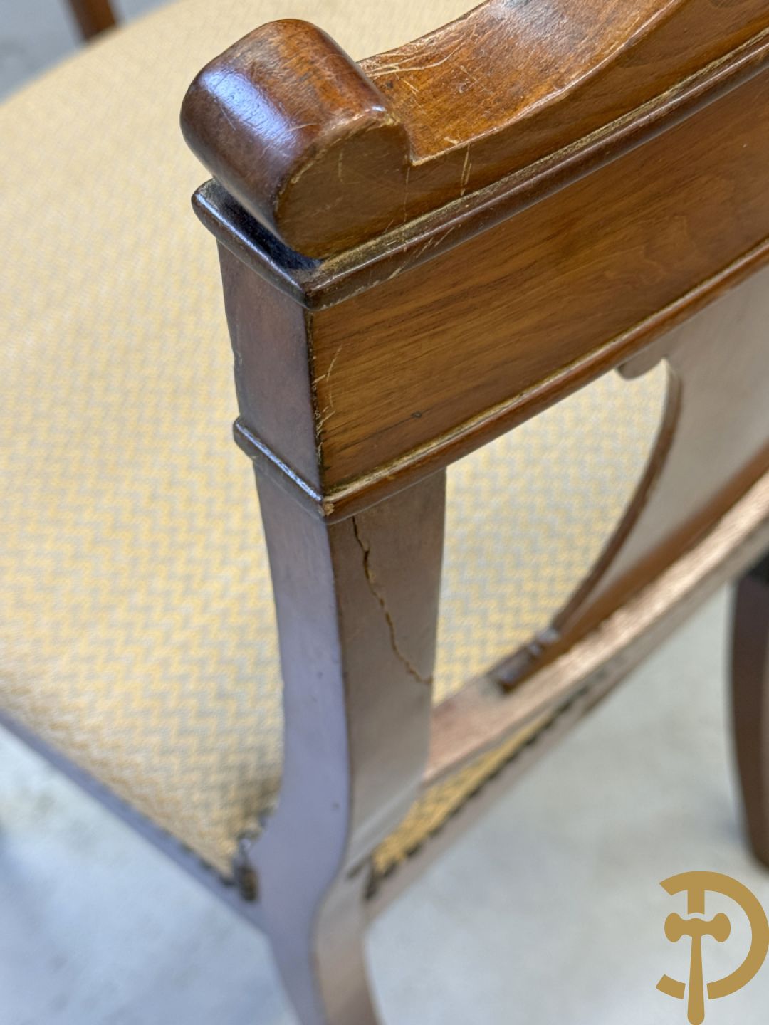 Tien mahoniehouten Charles X stoelen