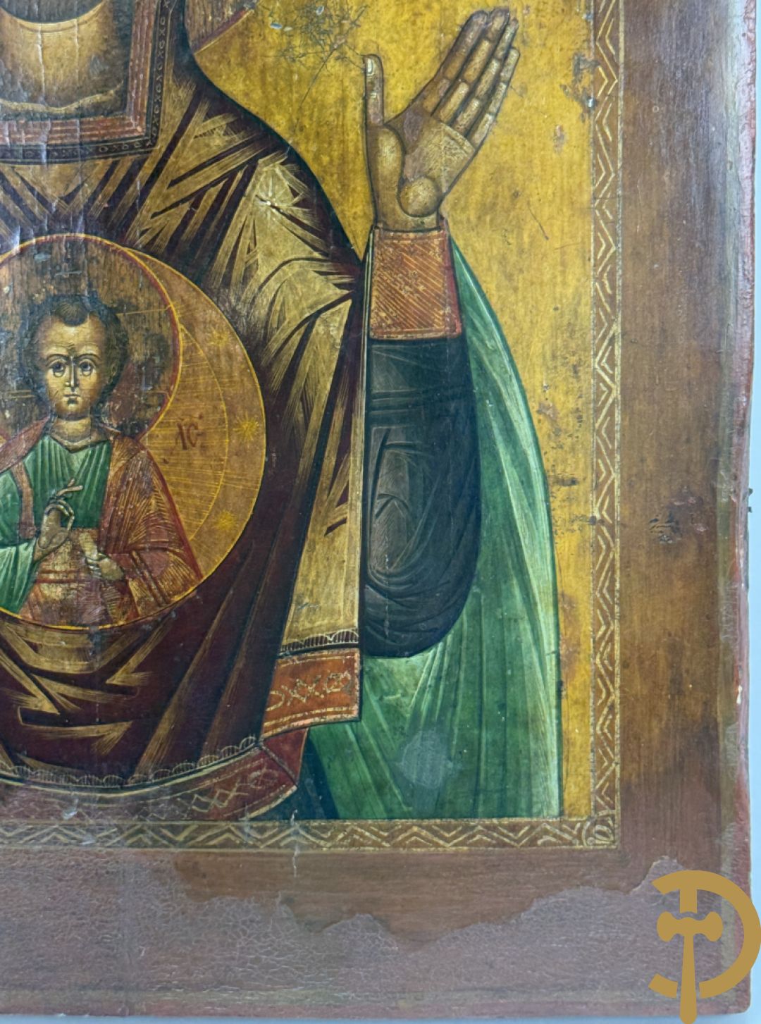 Russische ikoon Moeder Gods van het teken