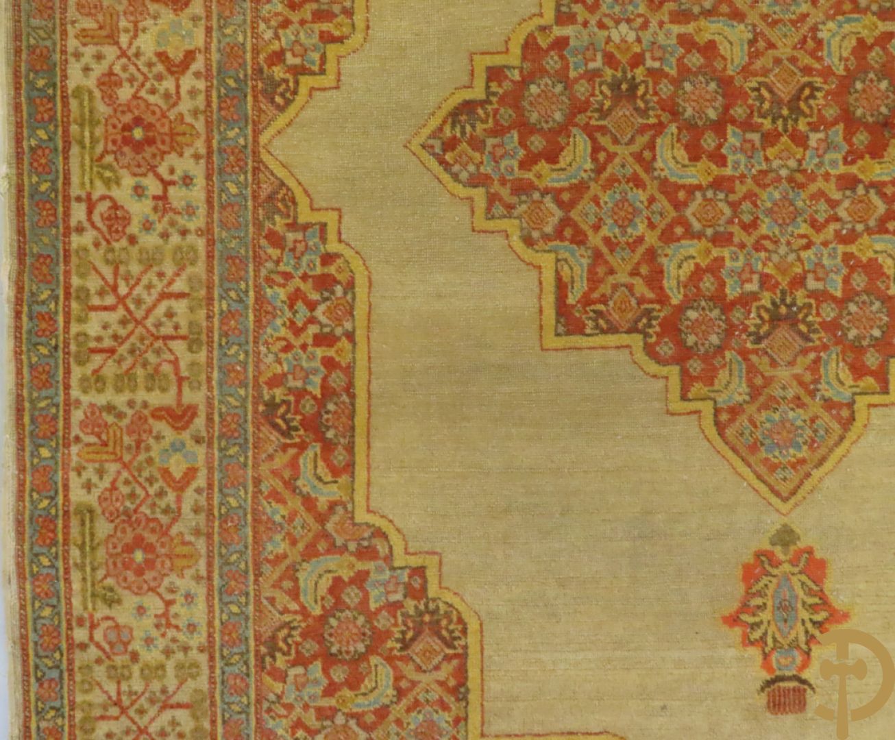 Perzisch handgeknoopt tapijt Tabriz Djaffer atelier (Maitre Djaffer) linnen en katoen, laat 19e