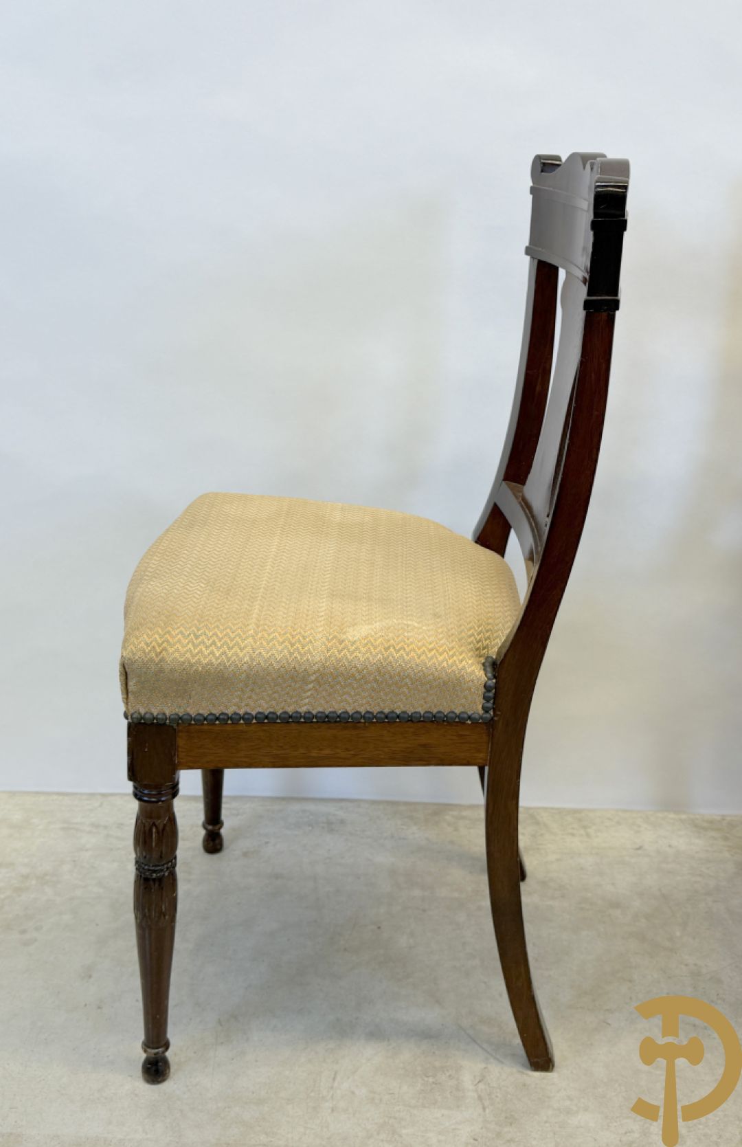 Tien mahoniehouten Charles X stoelen