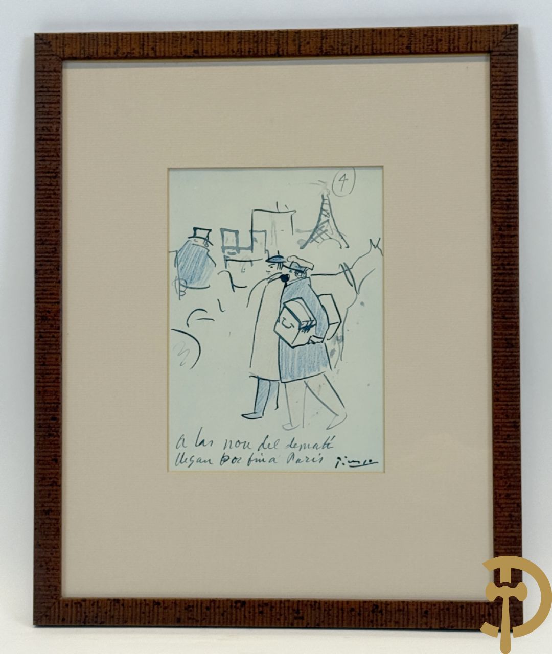 PICASSO (naar) Vijf ludieke prenten met personages - seriegrafieën