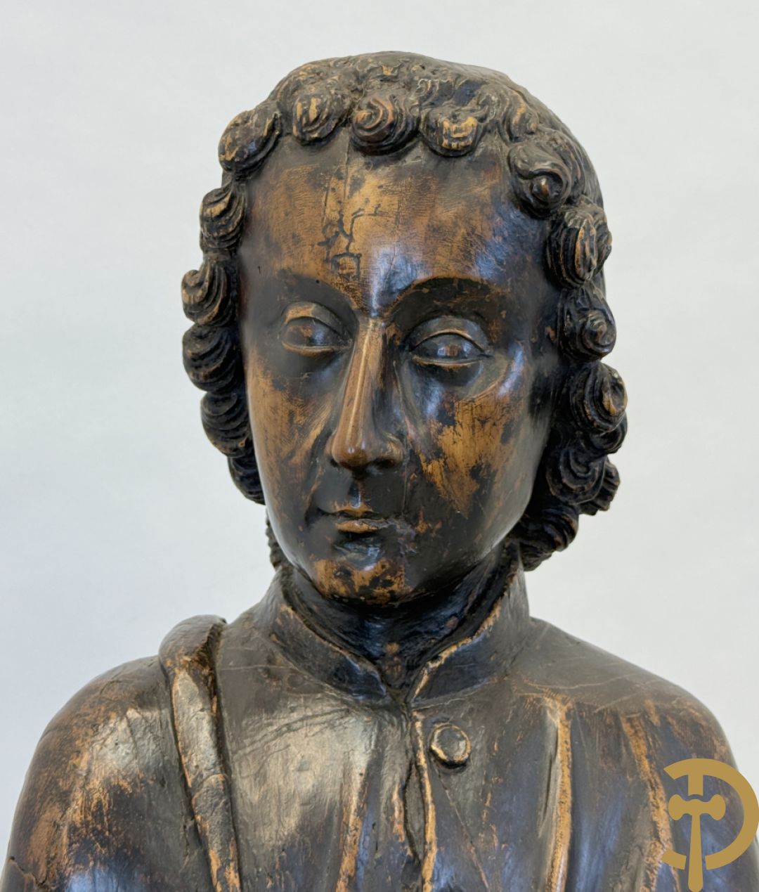 Vlaamse houtsculptuur van apostel, 18e