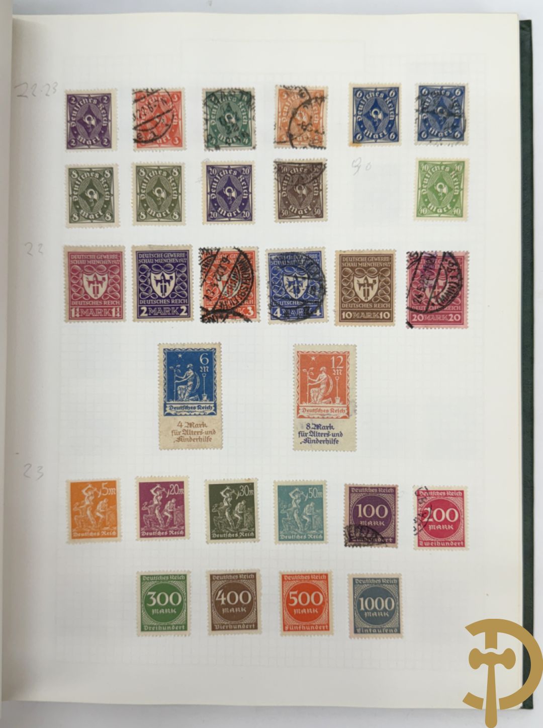 10 postzegelalbums van o.a. Duitsland, Congo, België, ... - Heel divers met veel zeldzame zegels