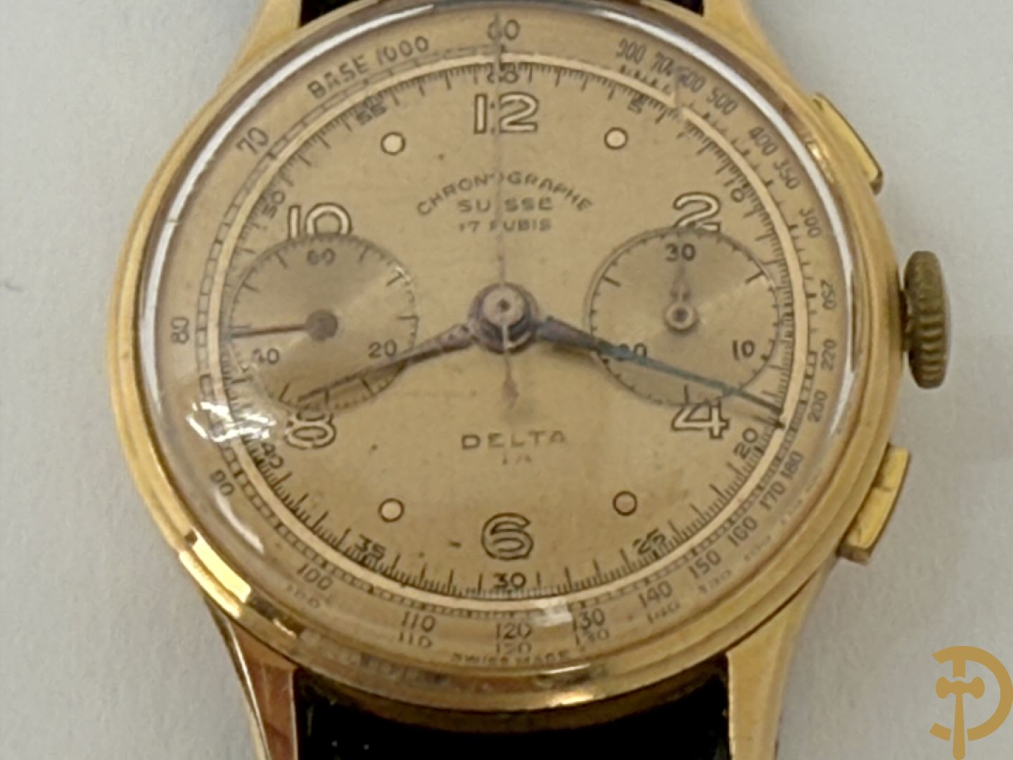 Vintage herenuurwerk Chronographe Suisse met gouden kast, jaren 