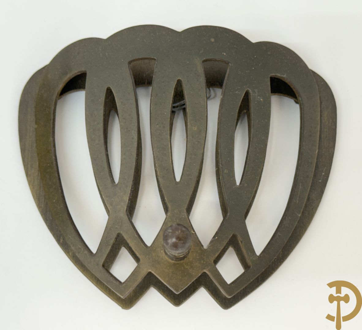 Vintage muurklok met groene fond, Atlanta Univers, jaren 