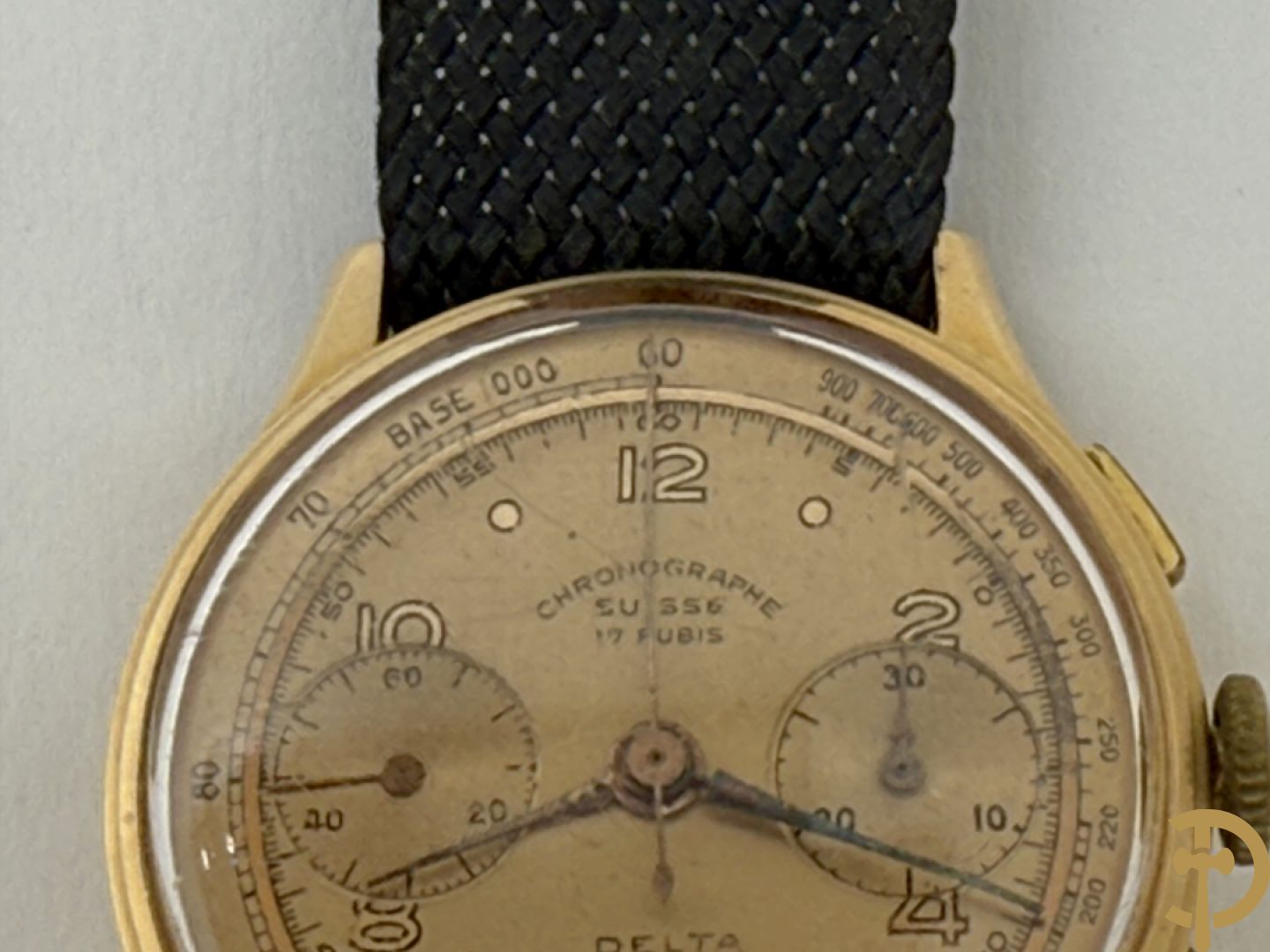 Vintage herenuurwerk Chronographe Suisse met gouden kast, jaren 