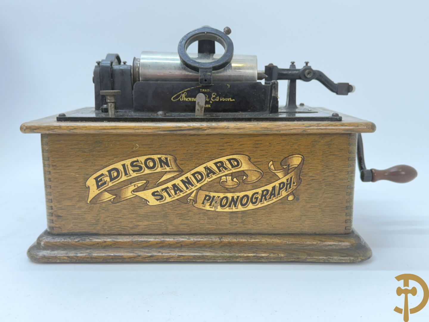 Edison Standard fonograaf met 2 hoorns en rollen (zonder naald)