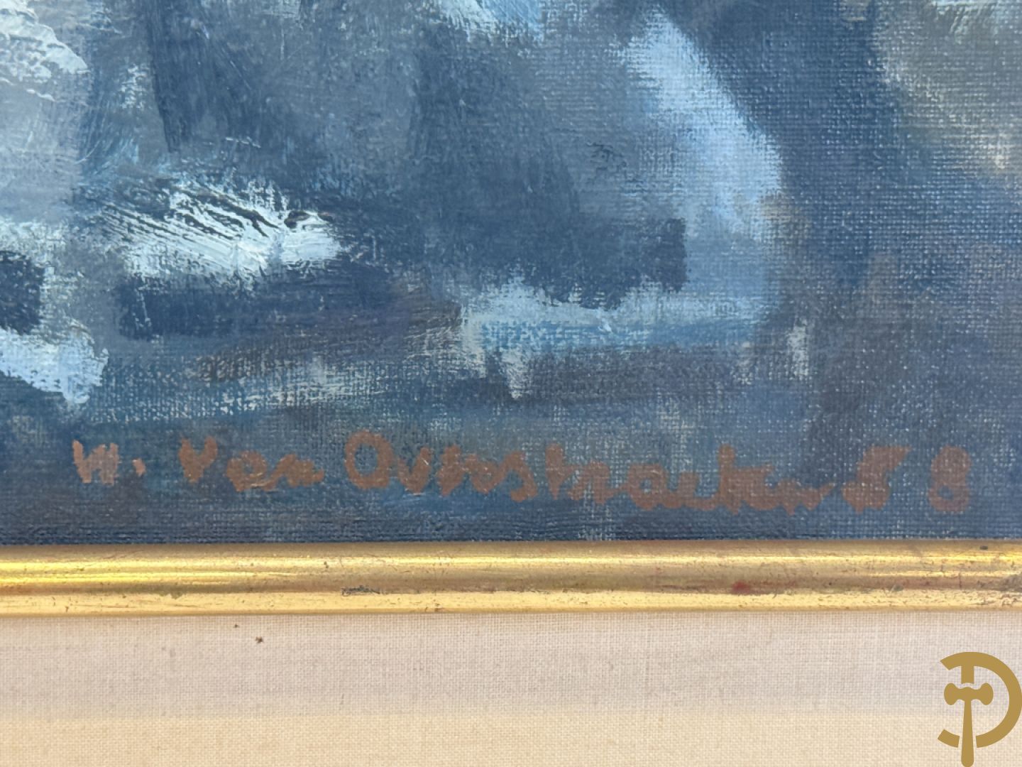 VAN OVERSTRAETEN W.  getekend en gedateerd 