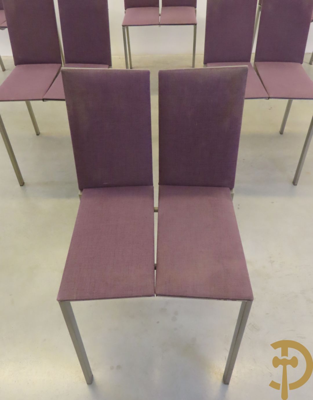 Set van zes design stoelen 