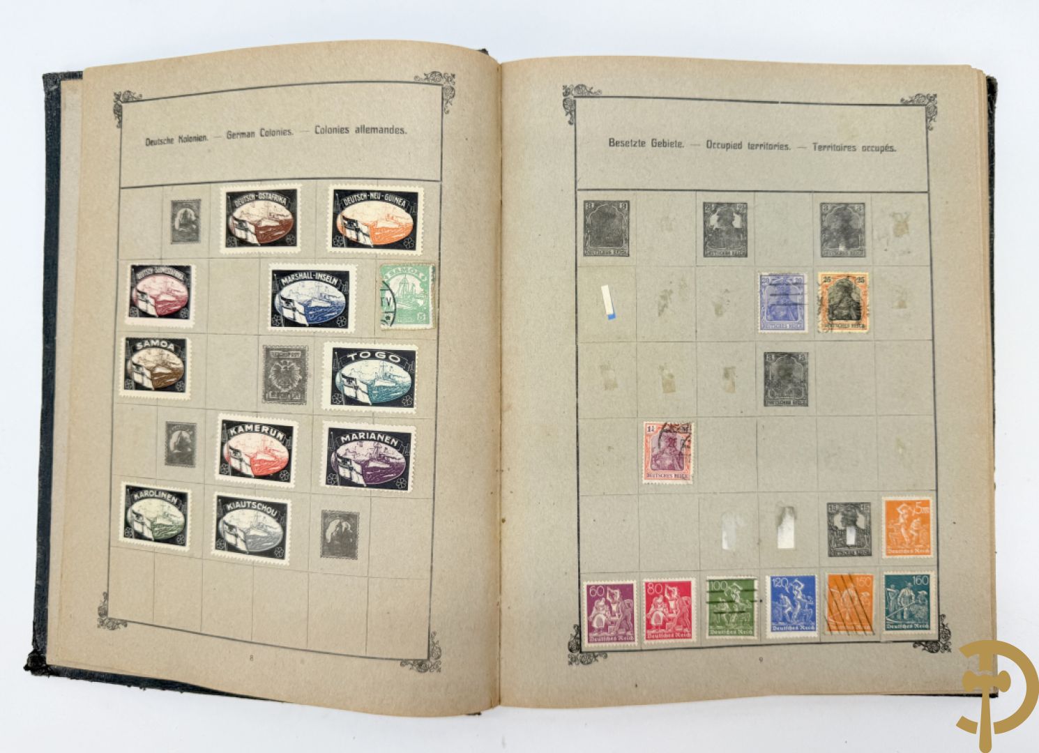 10 postzegelalbums van o.a. Duitsland, Congo, België, ... - Heel divers met veel zeldzame zegels