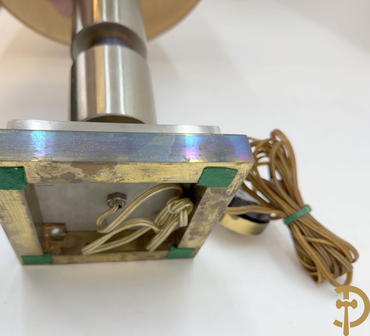 Vintage lampadaire op chromé voet
