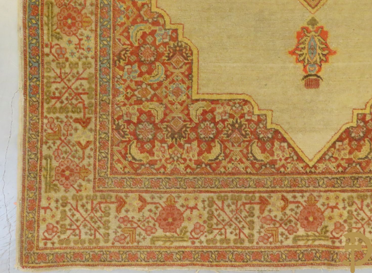 Perzisch handgeknoopt tapijt Tabriz Djaffer atelier (Maitre Djaffer) linnen en katoen, laat 19e