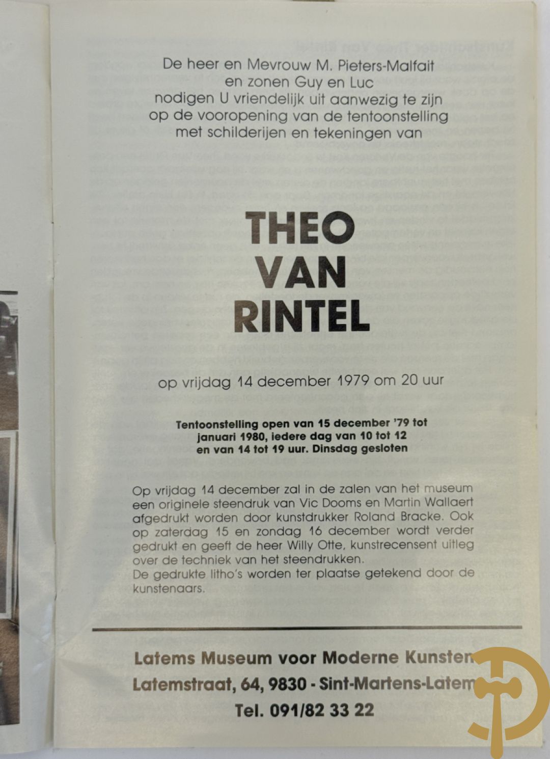 VAN RINTEL getekend 