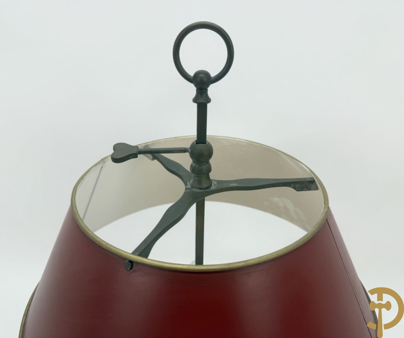 Twee lampes bouillotte in koper met 3 lichtpunten