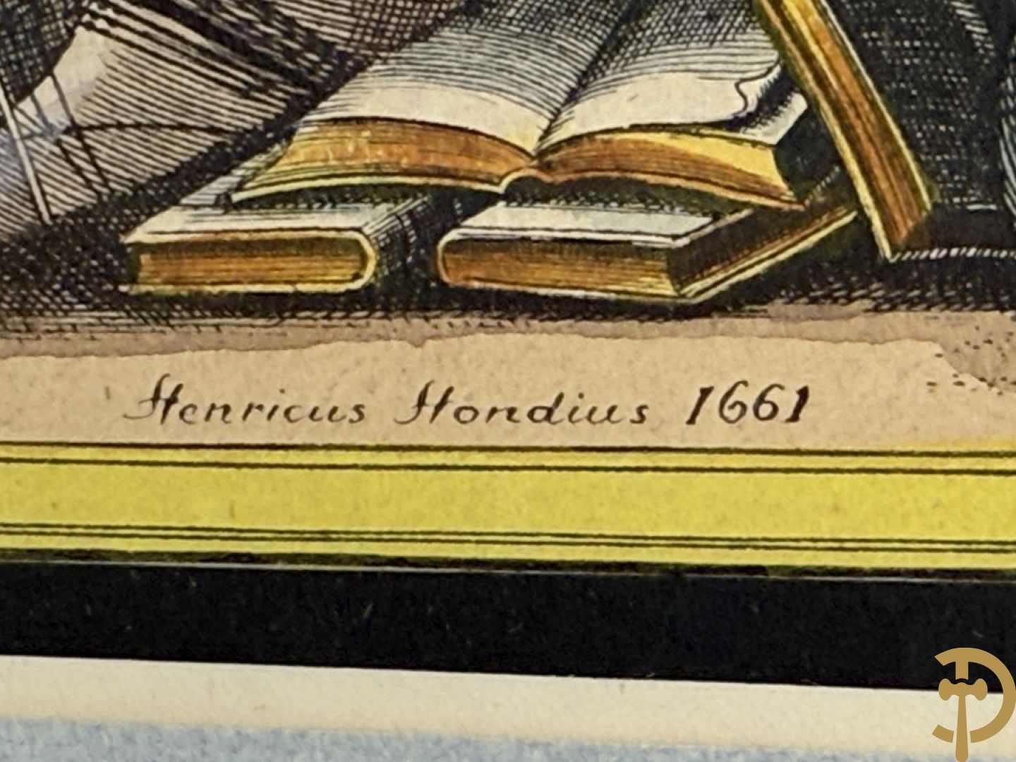 HONDIUS Hendricus 1661 getekend 