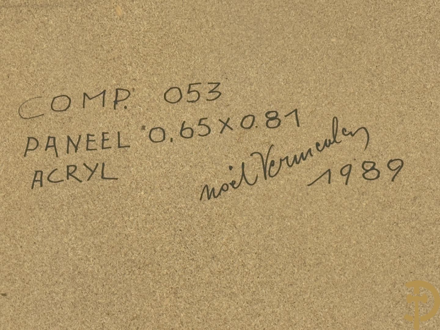 VERMEULEN Noël getekend verso en gedateerd 1989 
