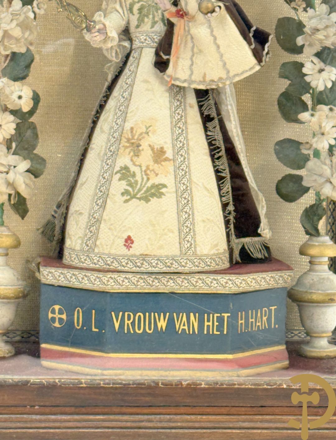 Antieke 19e Onze-Lieve-Vrouw van Heilig Hart in kapel