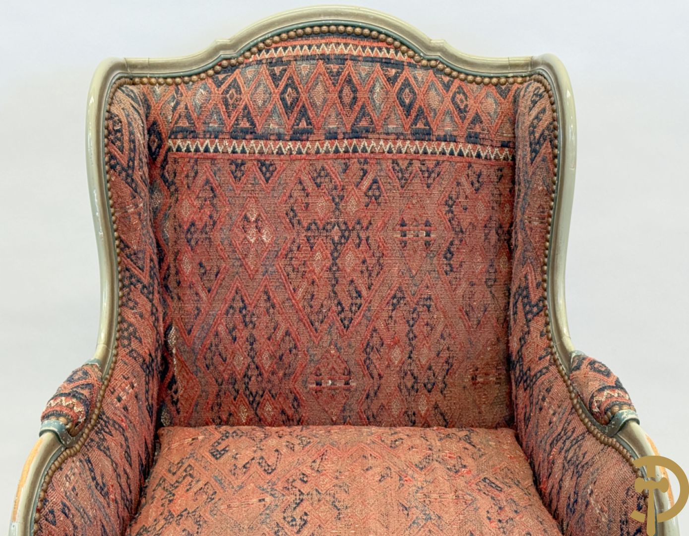 Gepatineerde en gemonochromeerde Louis XV bergère