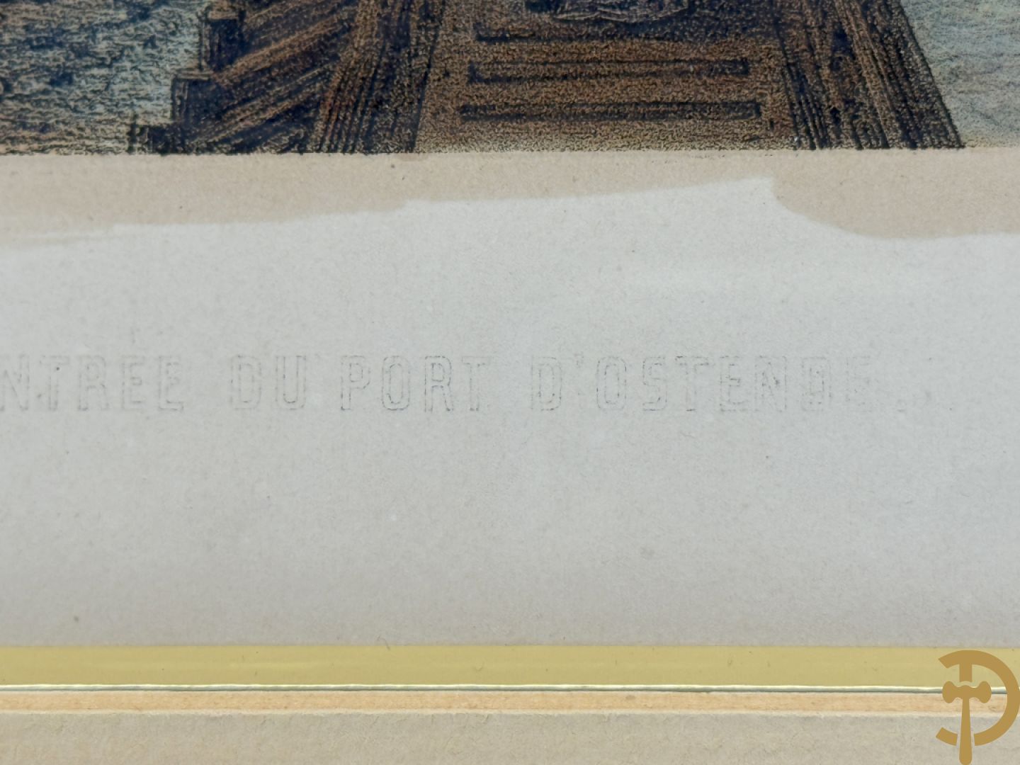 BORREMANS H. (4 stuks) en BUFFA (2 stuks) en CARSE (1 stuk) van - Zeven ingekleurde gravures van Oostende met o.a. Kursaal, vuurtoren, station en pier
