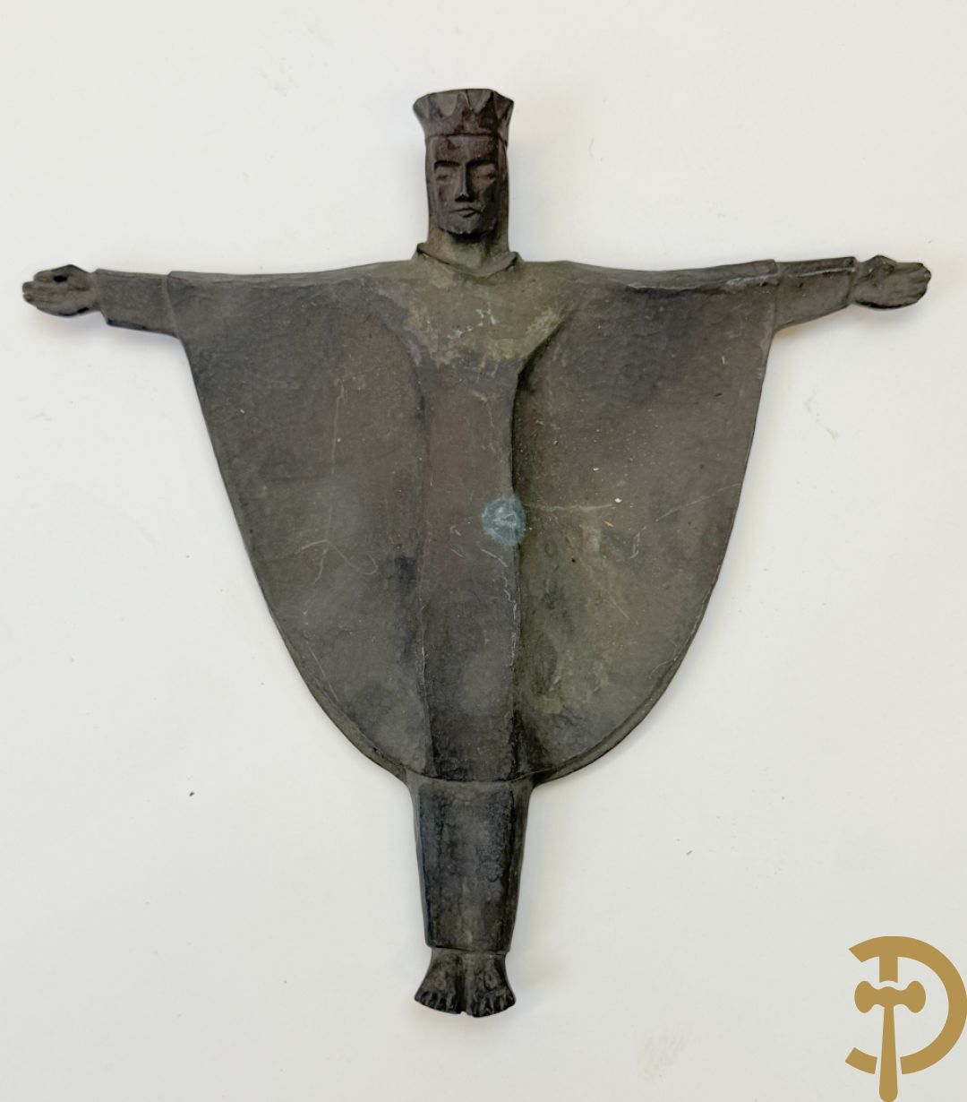 VAN DER DONCKT getekend : Lot bronzen religieuse beeldjes en corpussen