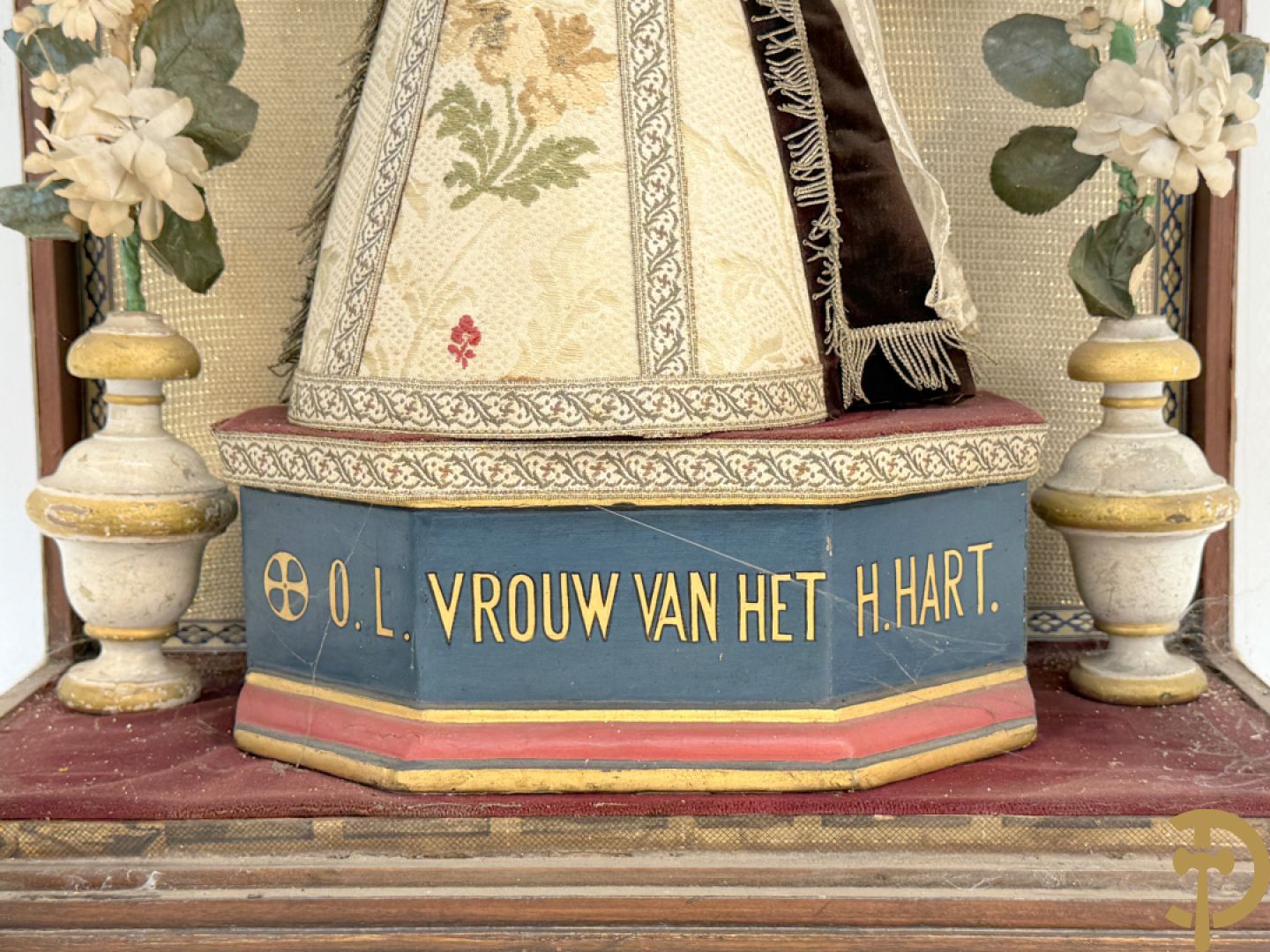 Antieke 19e Onze-Lieve-Vrouw van Heilig Hart in kapel