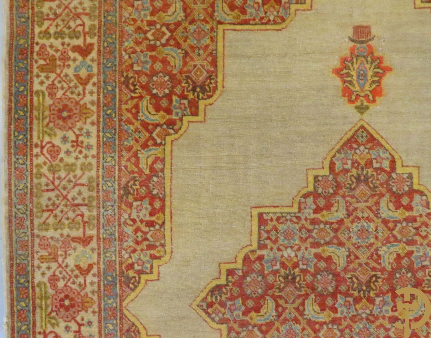 Perzisch handgeknoopt tapijt Tabriz Djaffer atelier (Maitre Djaffer) linnen en katoen, laat 19e