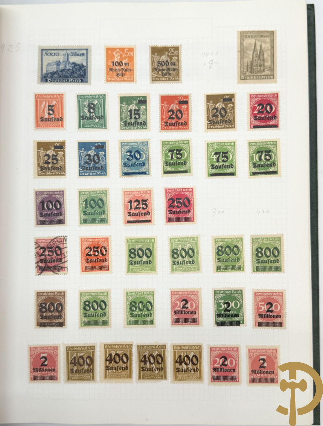 10 postzegelalbums van o.a. Duitsland, Congo, België, ... - Heel divers met veel zeldzame zegels