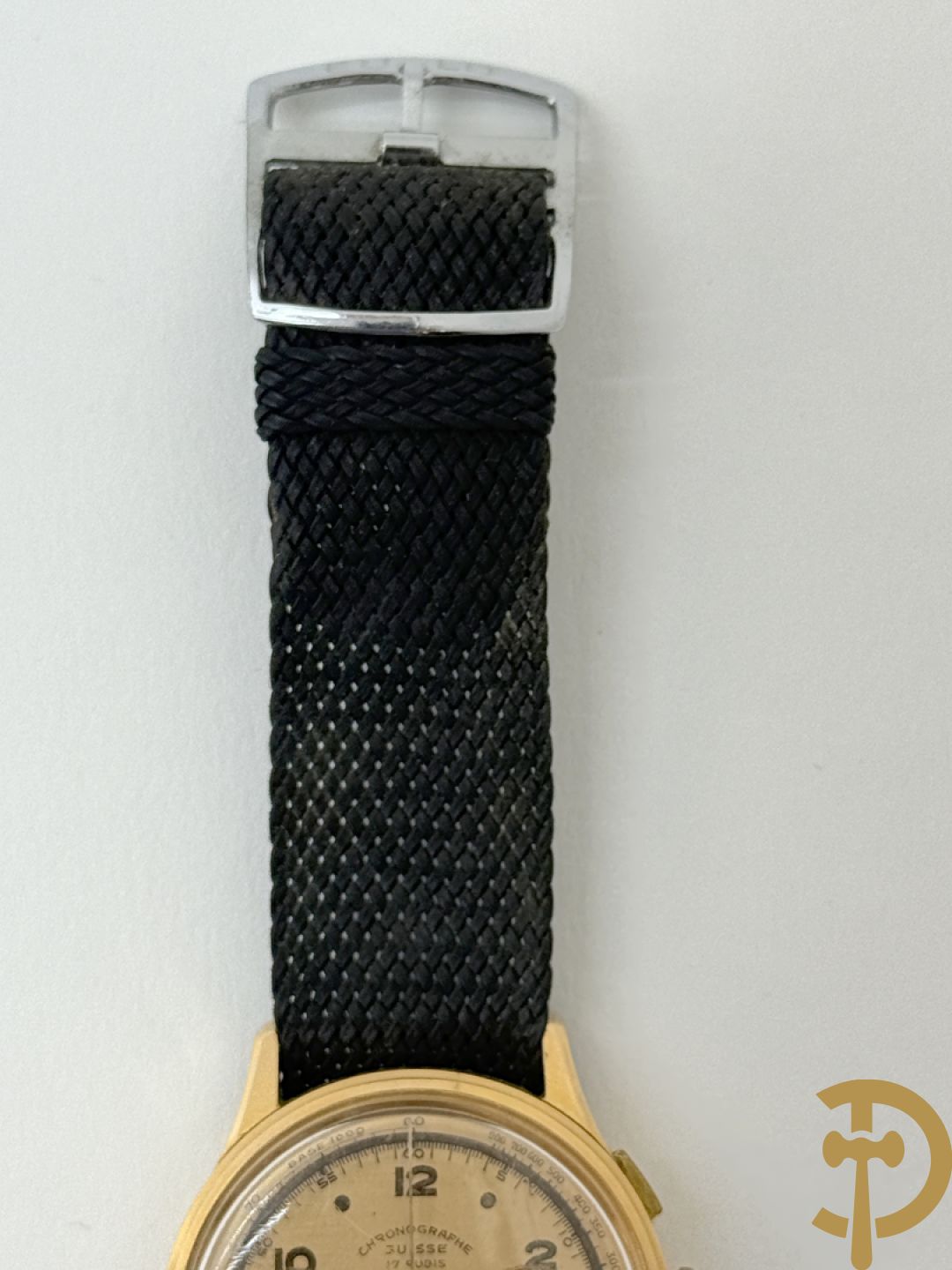 Vintage herenuurwerk Chronographe Suisse met gouden kast, jaren 