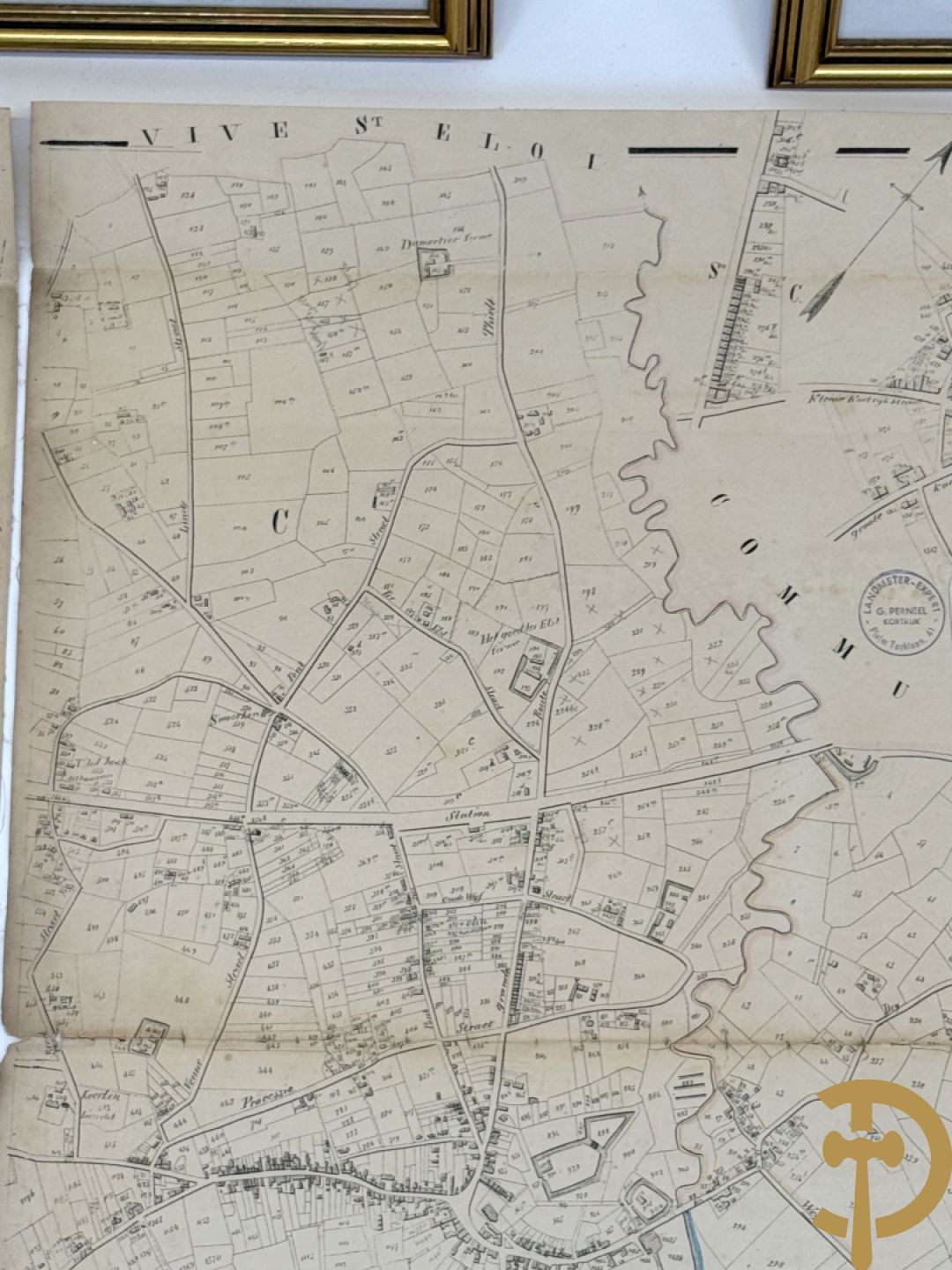 Drie oude kaarten van kasteelzichten : Demoude, d