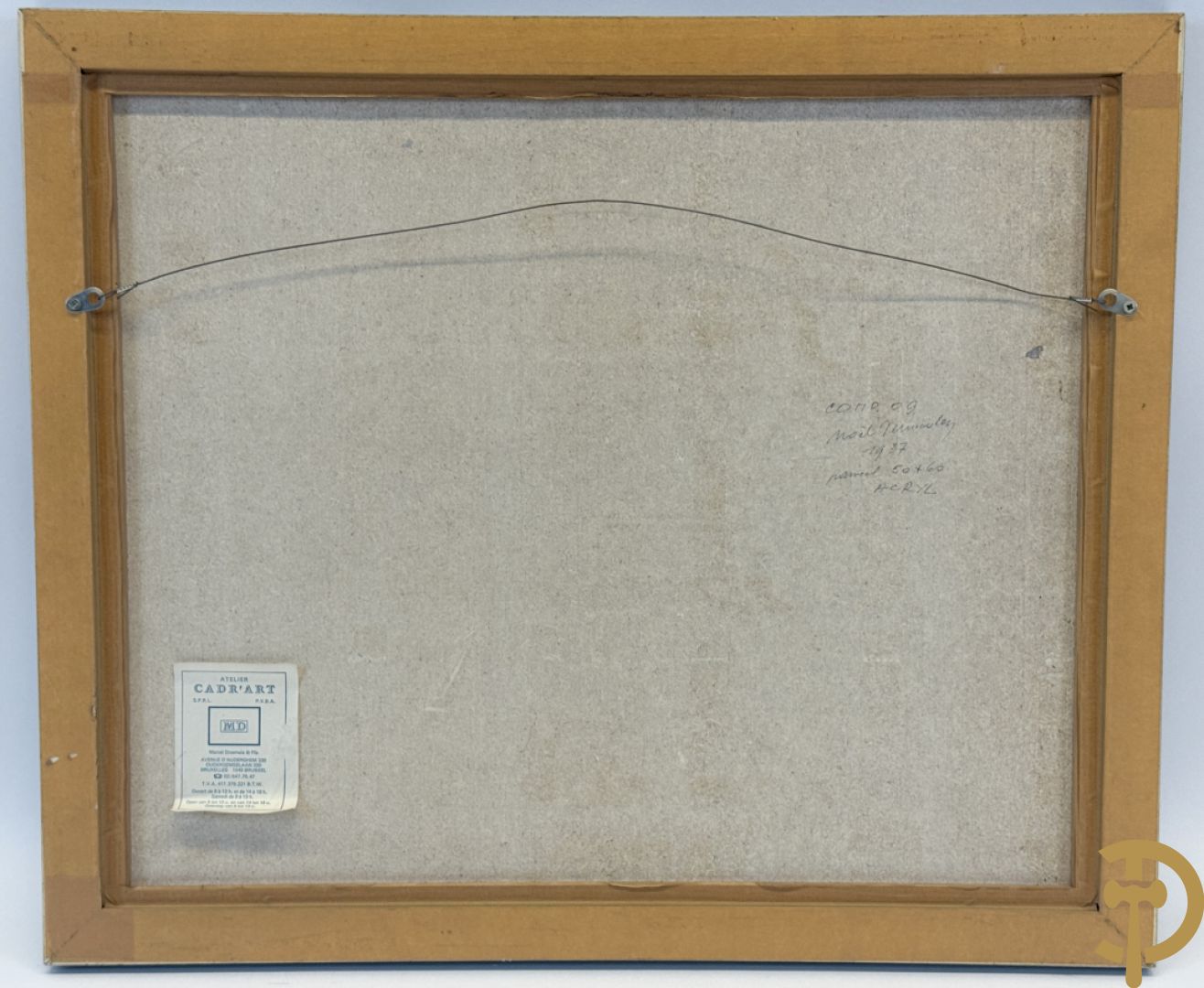 VERMEULEN N. verso getekend en gedateerd 1987 
