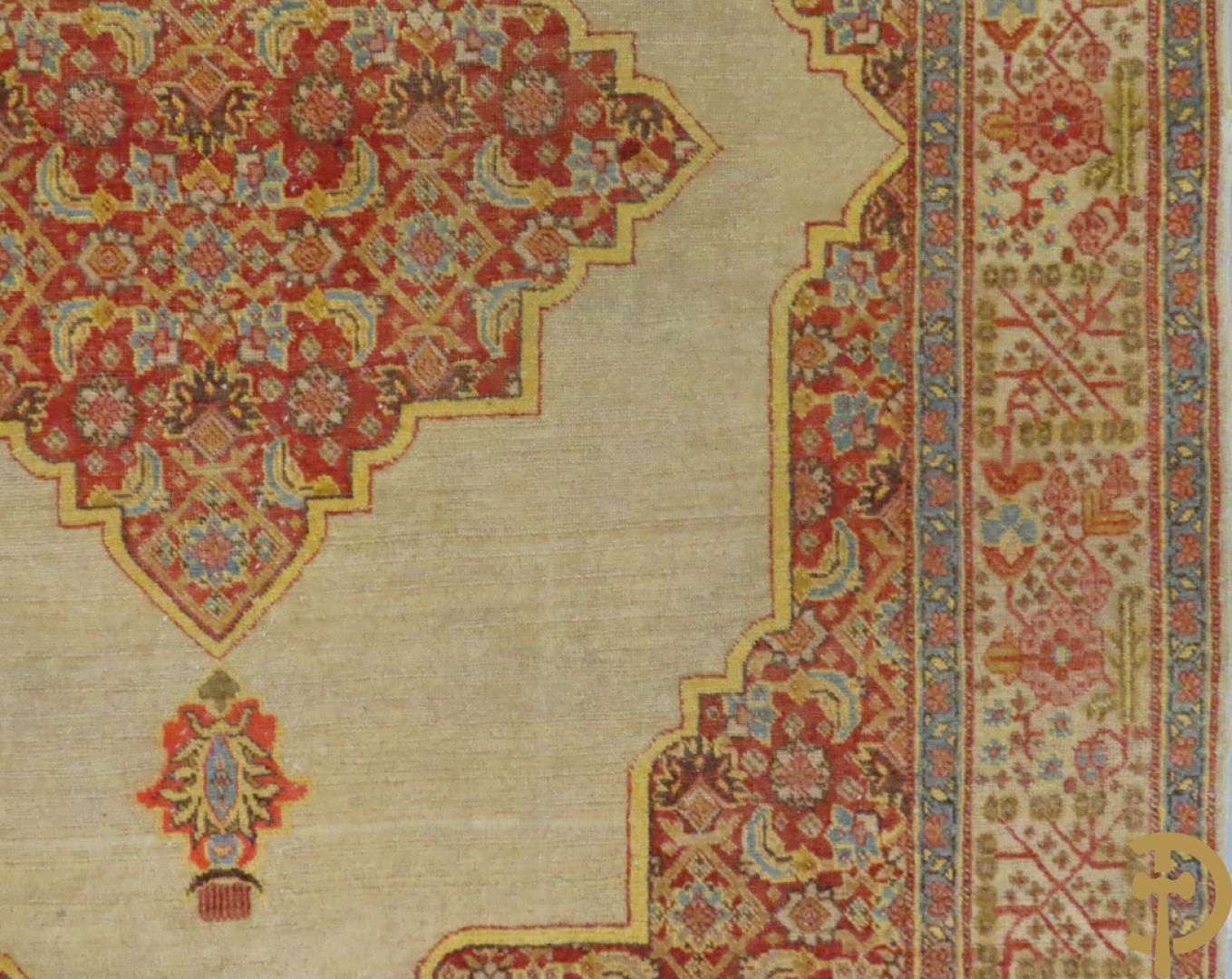 Perzisch handgeknoopt tapijt Tabriz Djaffer atelier (Maitre Djaffer) linnen en katoen, laat 19e