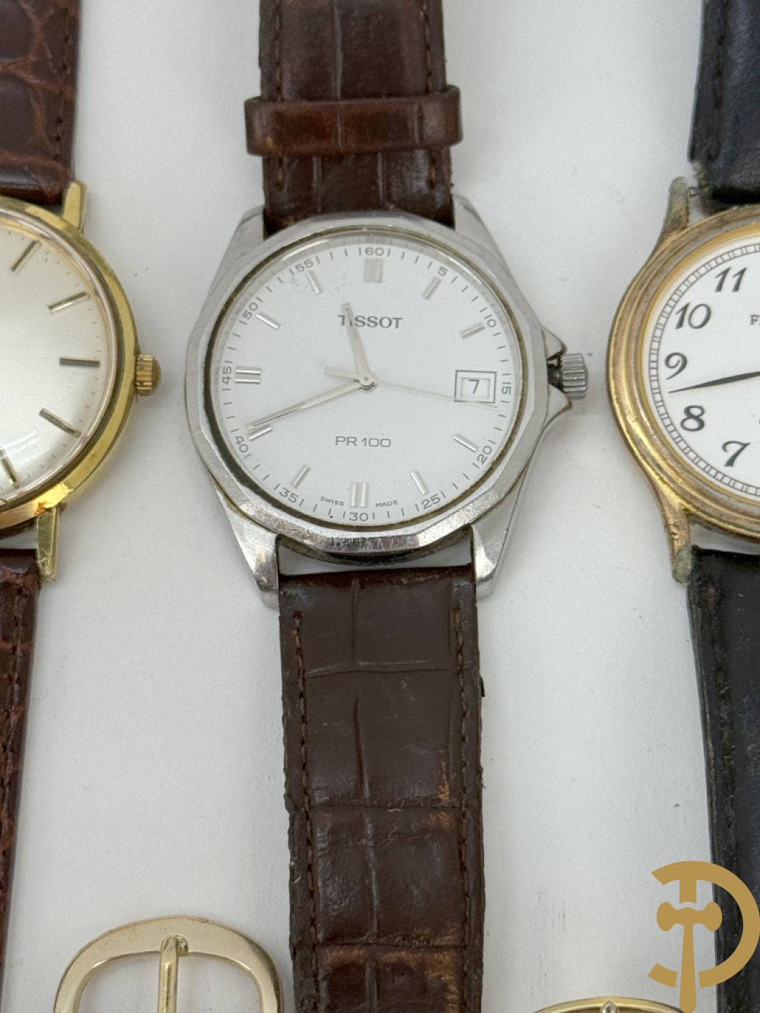 17 herenpolsbanduurwerken Tissot, Festina e.a.