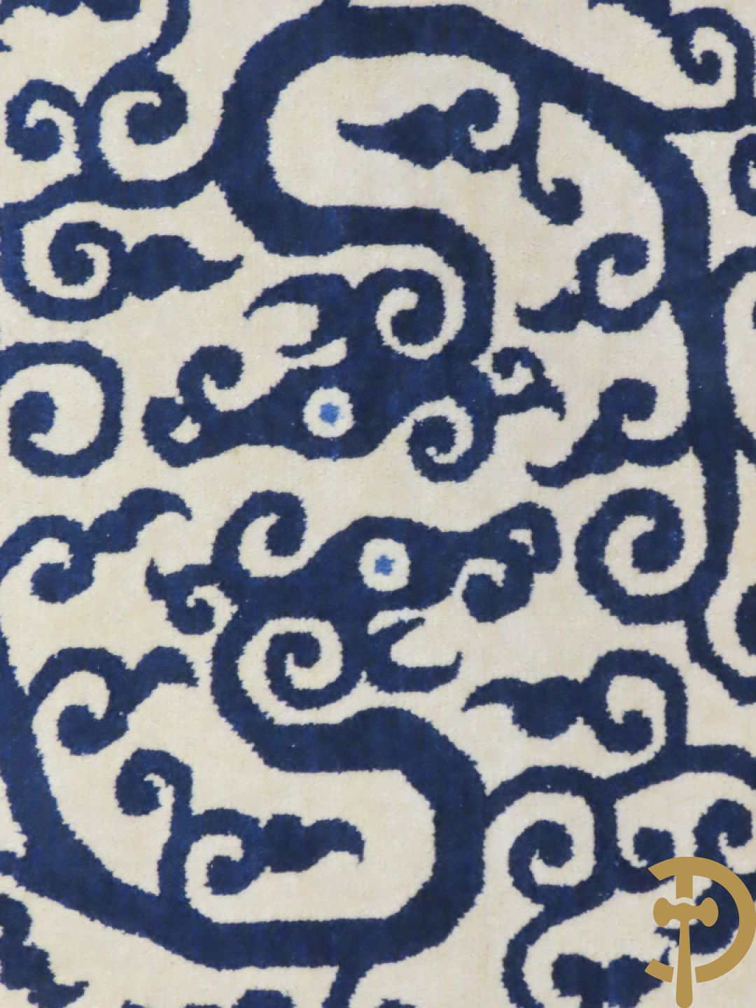 Chinees handgeknoopt tapijt Peking met gestyleerd Aziatisch decor