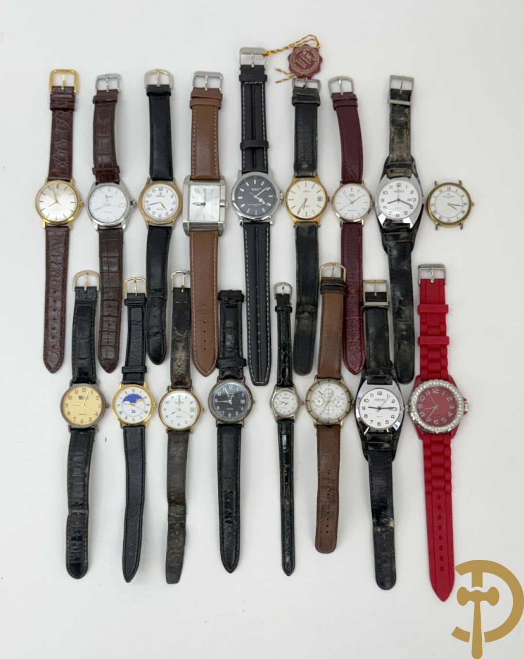 17 herenpolsbanduurwerken Tissot, Festina e.a.
