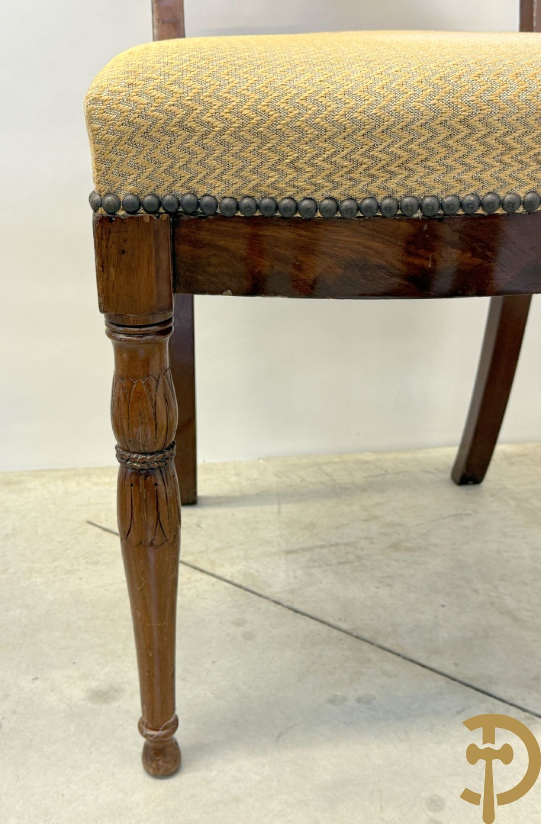 Tien mahoniehouten Charles X stoelen