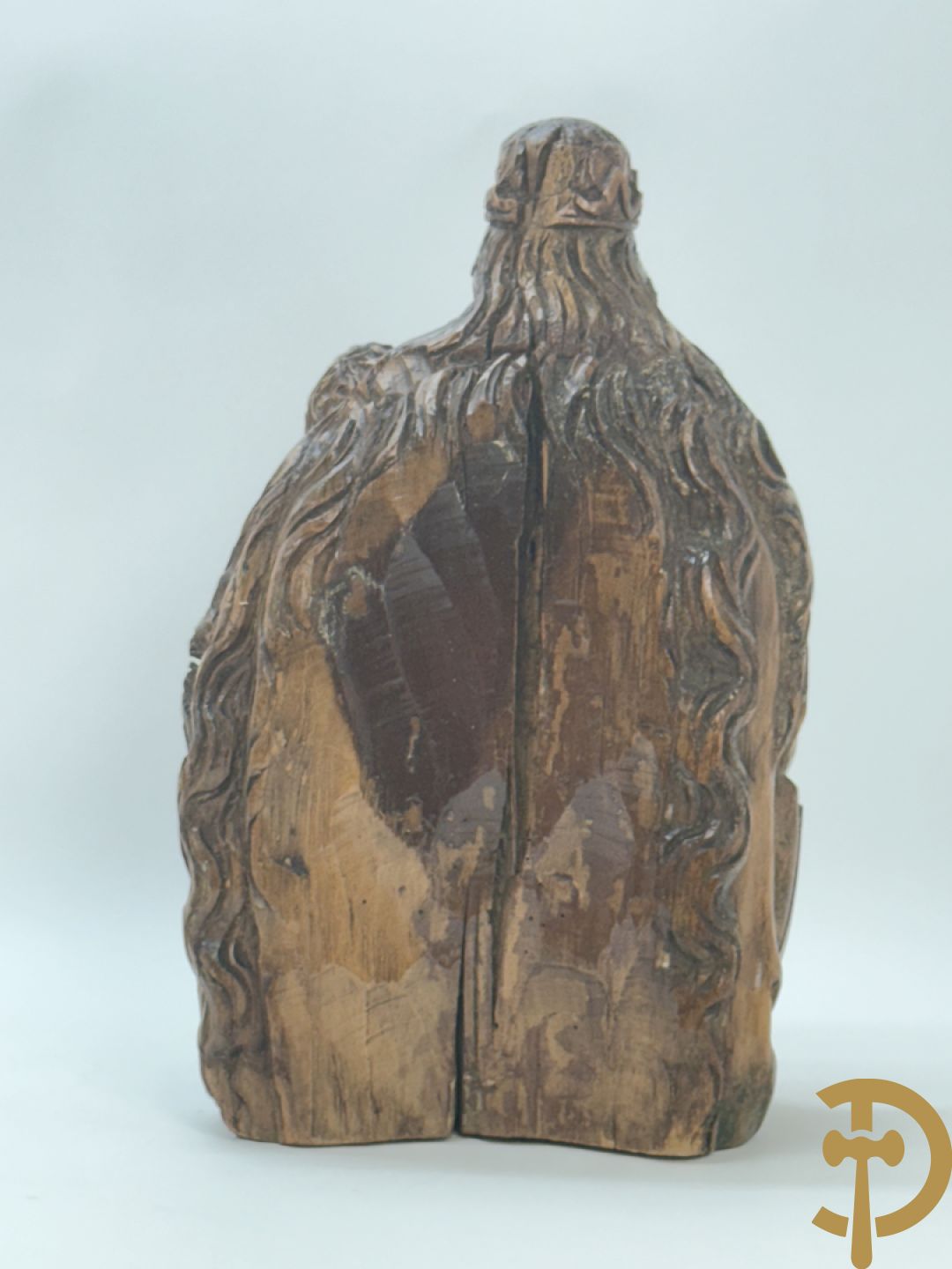 Houtsculptuur Madonna met kind