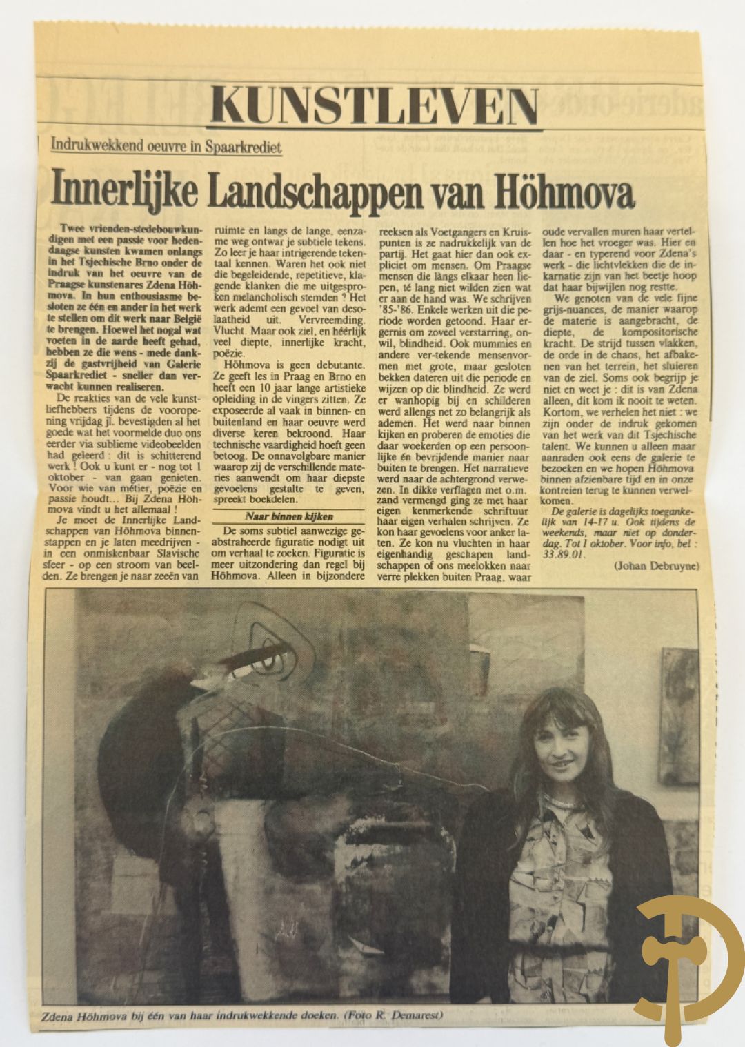 HÖHMOVA Zdena verso gestempeld 