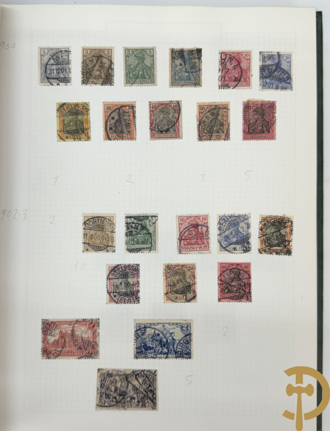 10 postzegelalbums van o.a. Duitsland, Congo, België, ... - Heel divers met veel zeldzame zegels