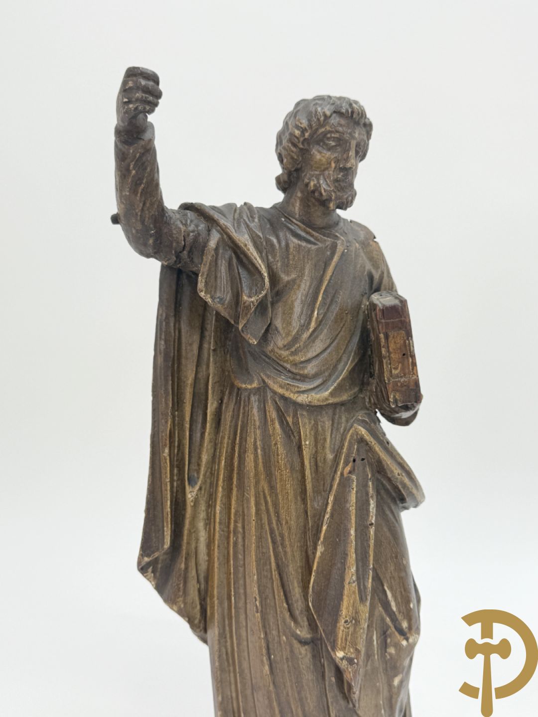 Paar houtsculpturen van evangelisten