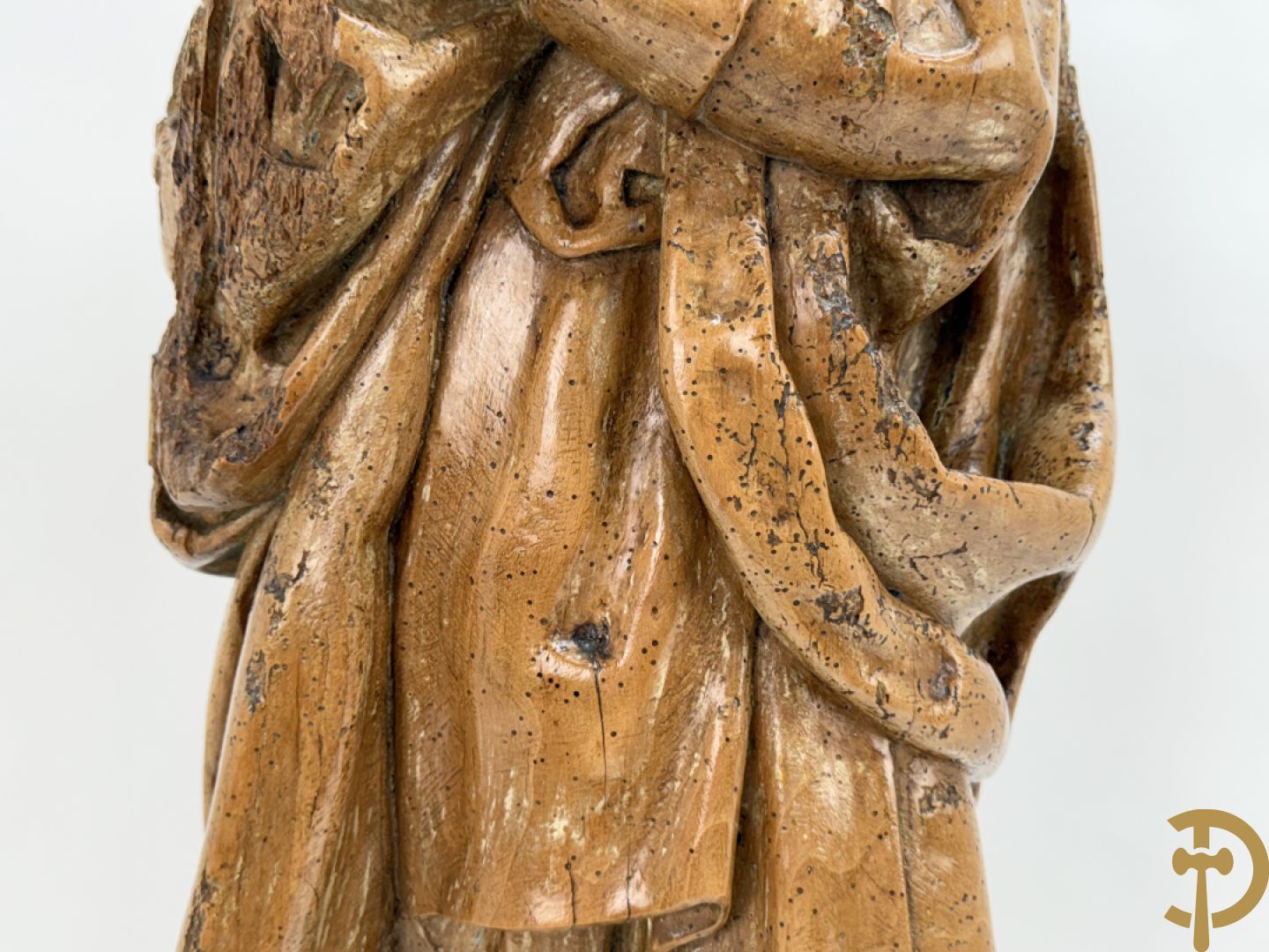 Houtgesculpteerd Mariabeeld, 18e