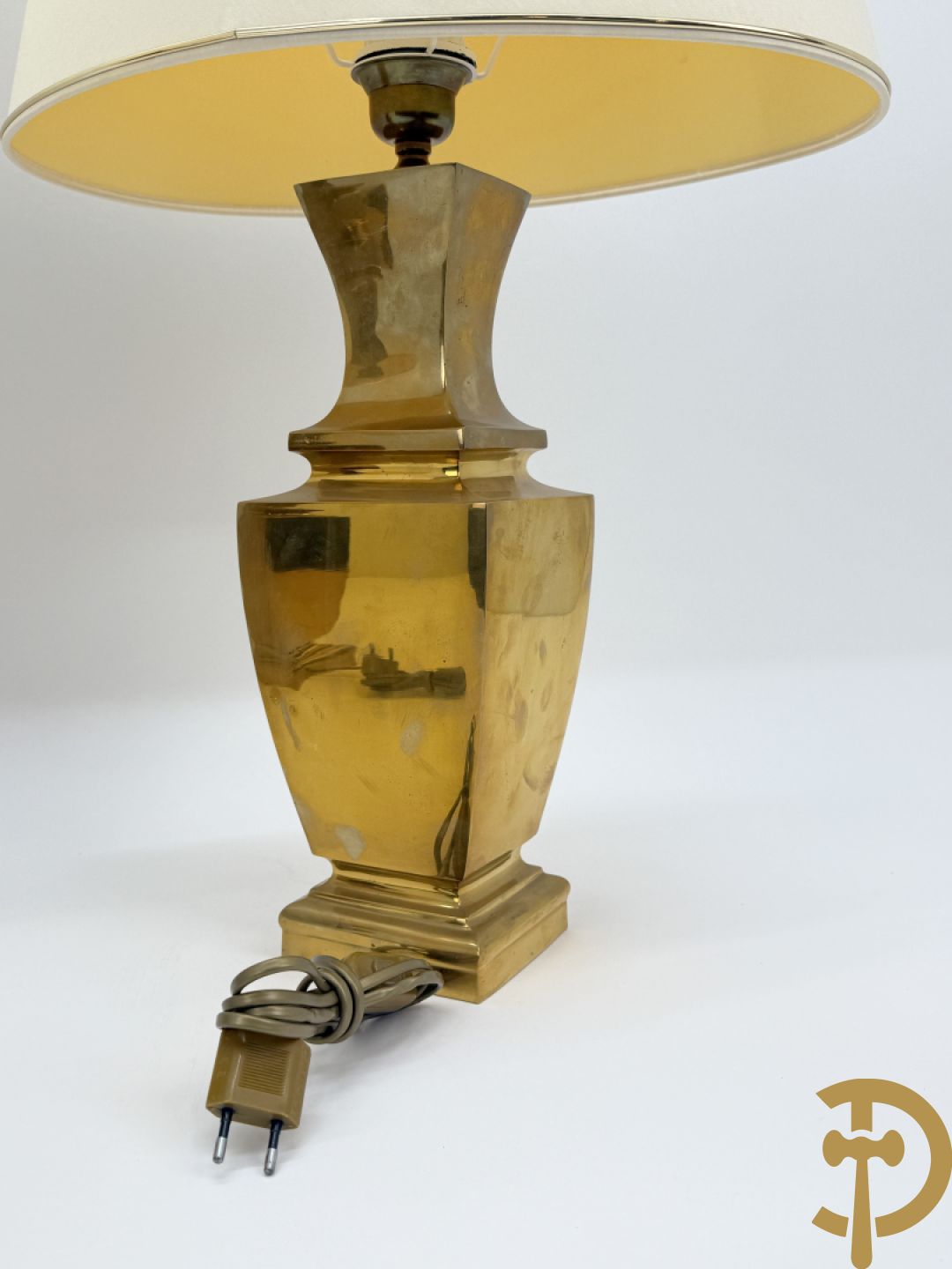 Paar koperen vintage lampadaires, jaren 