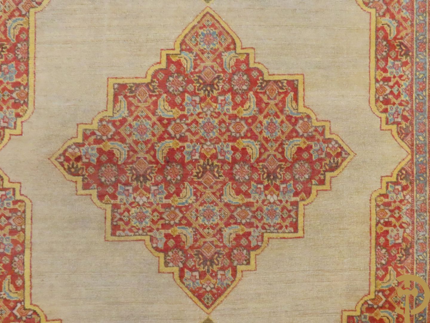 Perzisch handgeknoopt tapijt Tabriz Djaffer atelier (Maitre Djaffer) linnen en katoen, laat 19e