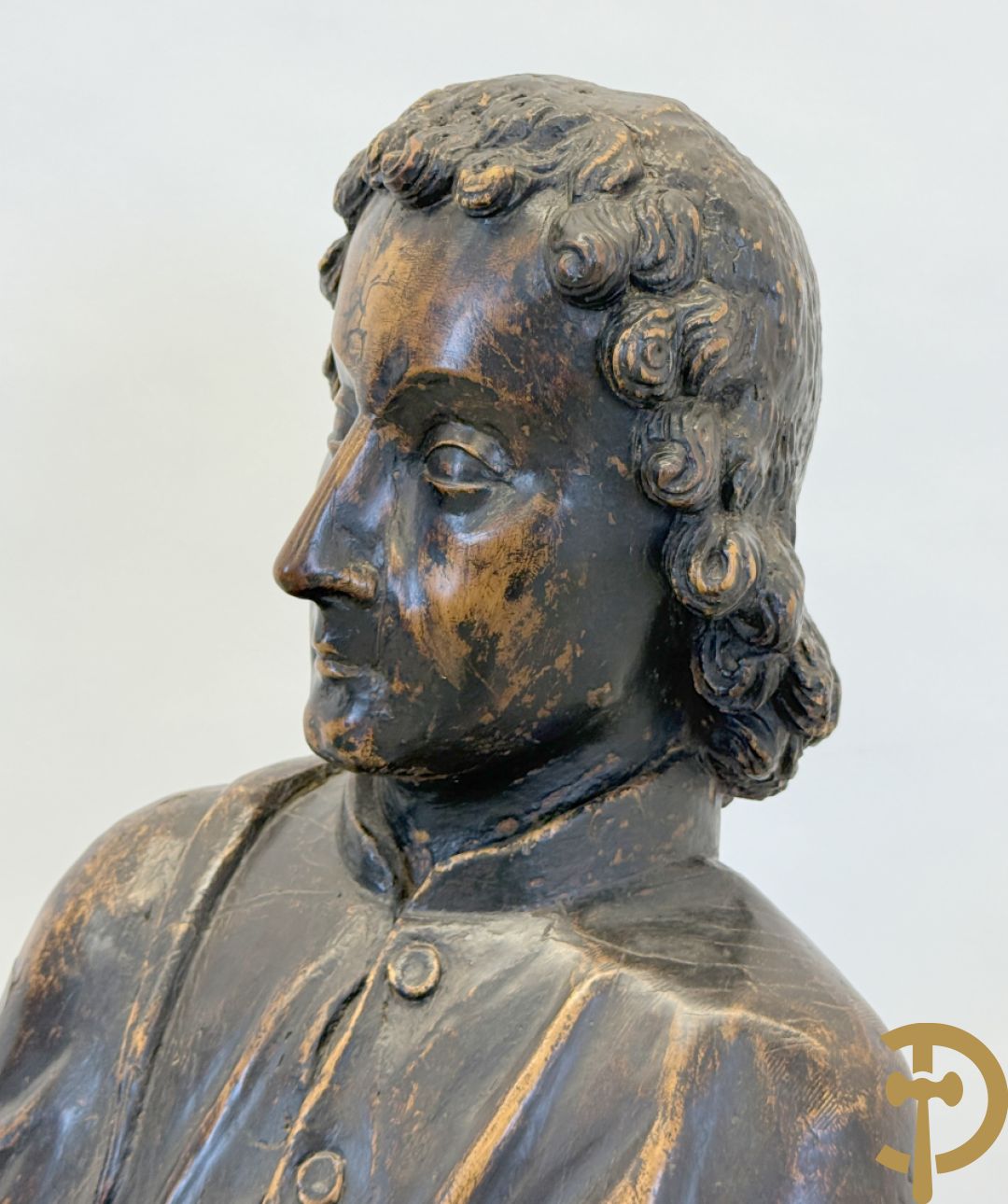 Vlaamse houtsculptuur van apostel, 18e