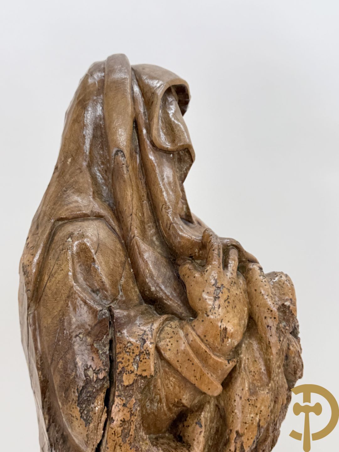 Houtgesculpteerd Mariabeeld, 18e