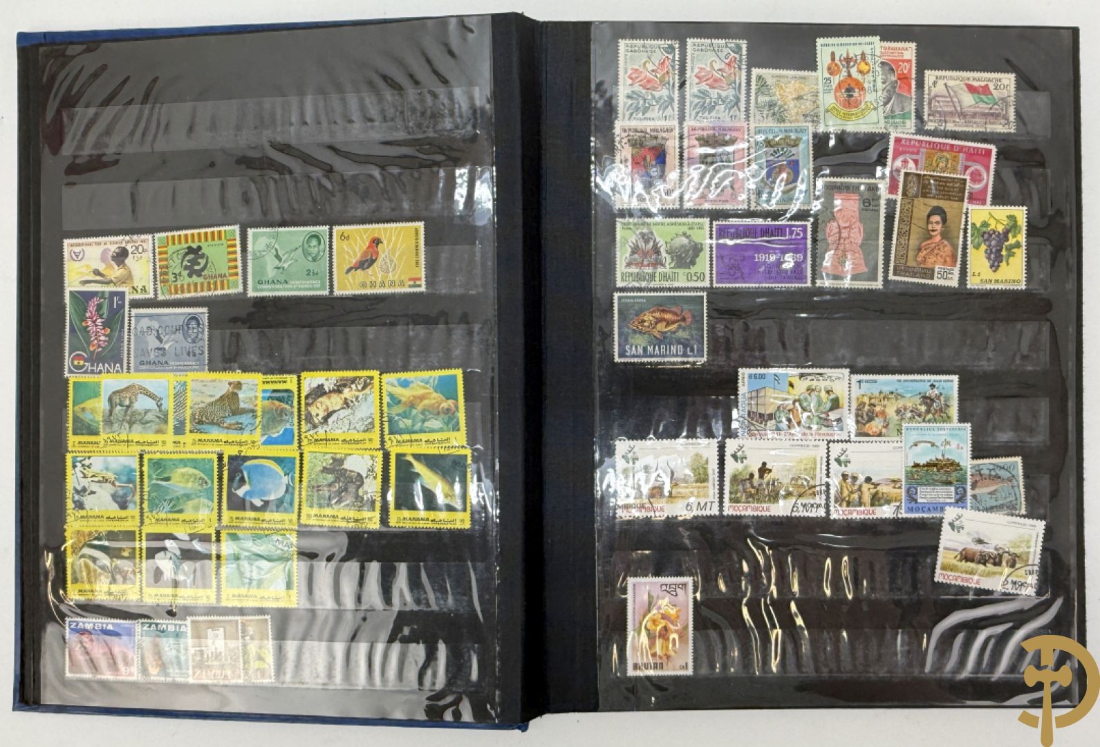 10 postzegelalbums van o.a. Duitsland, Congo, België, ... - Heel divers met veel zeldzame zegels