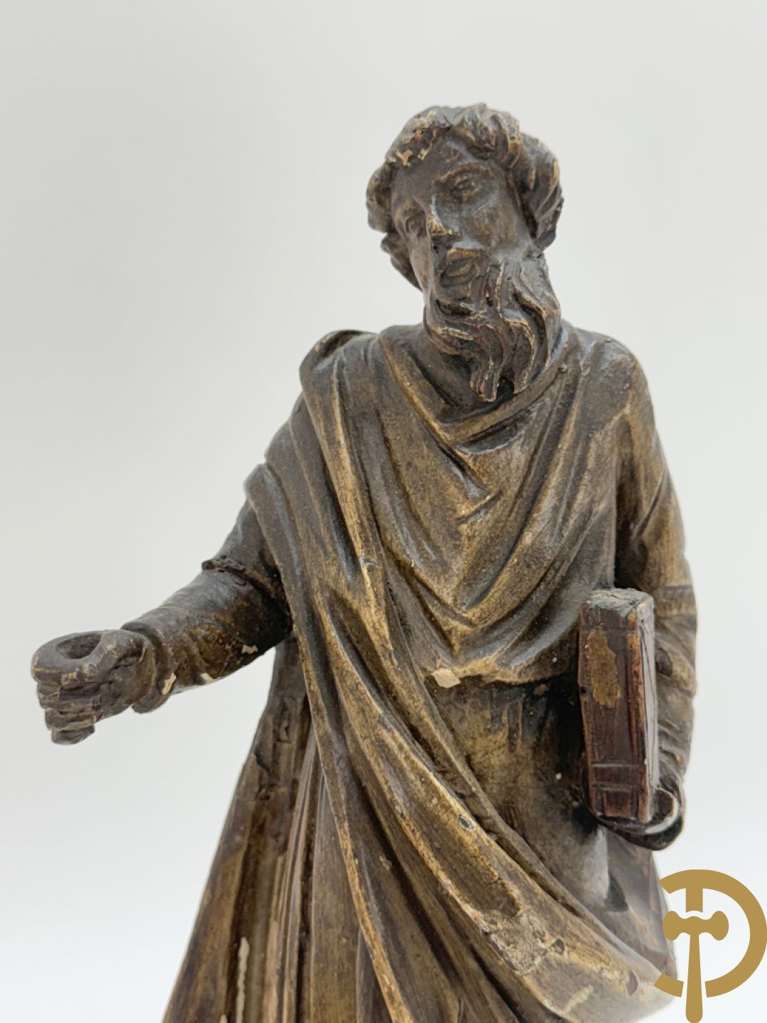 Paar houtsculpturen van evangelisten