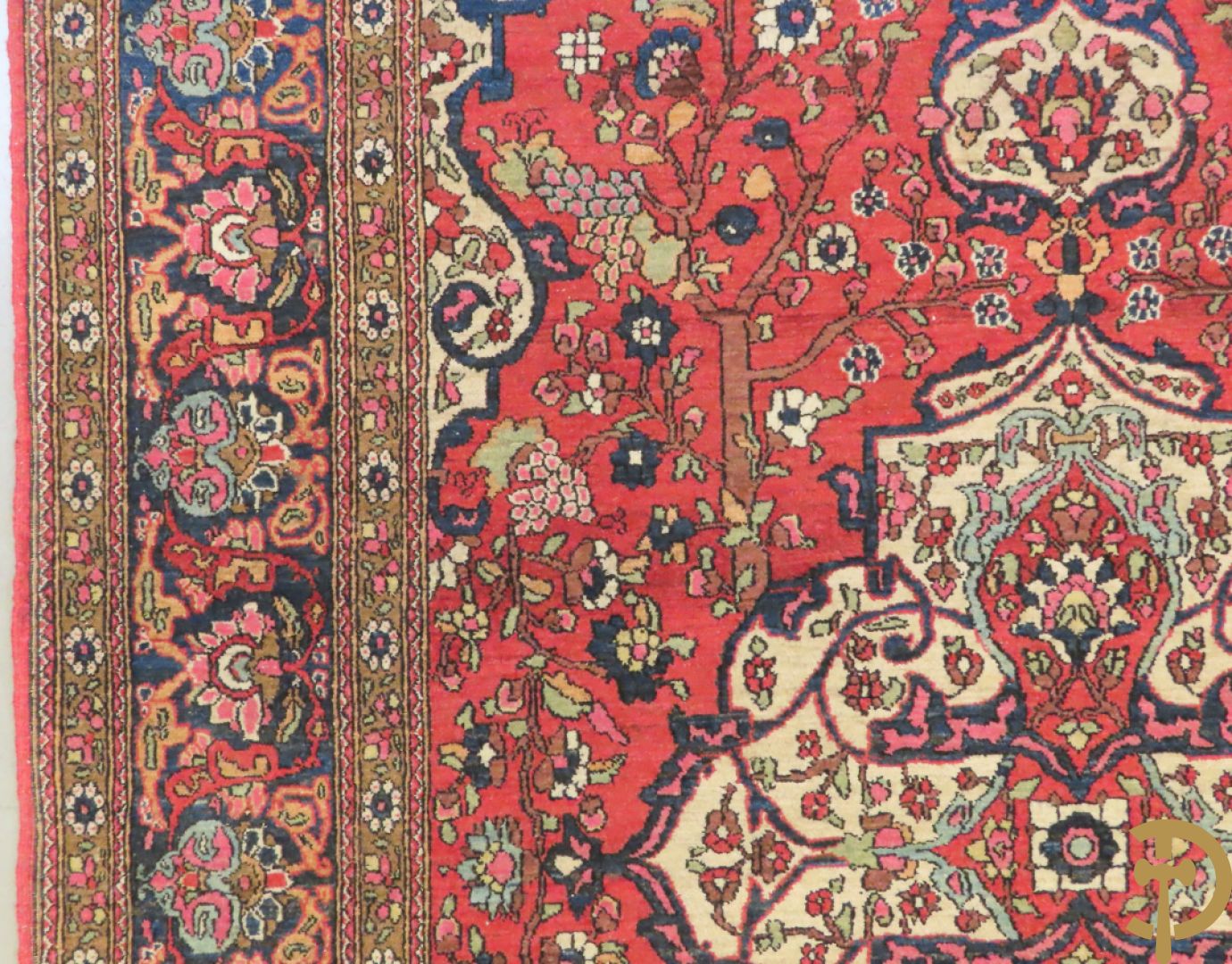 Perzisch handgeknoopt tapijt Ispahan, vroeg 20e