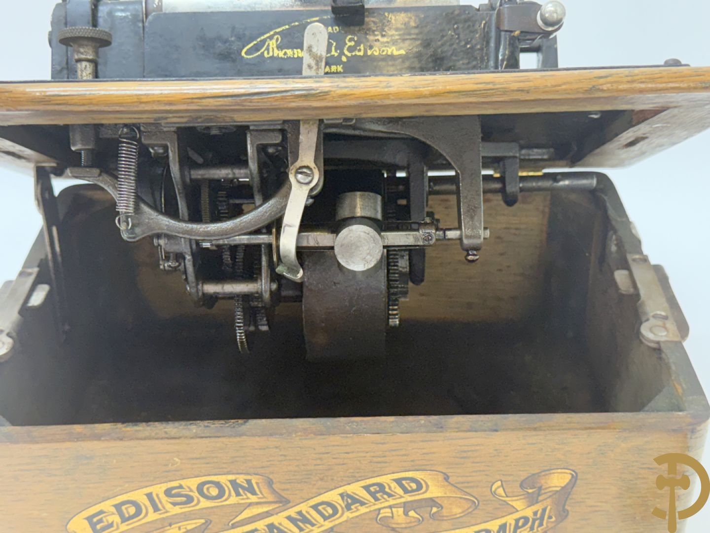 Edison Standard fonograaf met 2 hoorns en rollen (zonder naald)